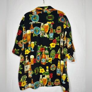 Men’s Koman Sport Button Down Short Sleeve Shirt XXL Hawaiian Tropical Vacation